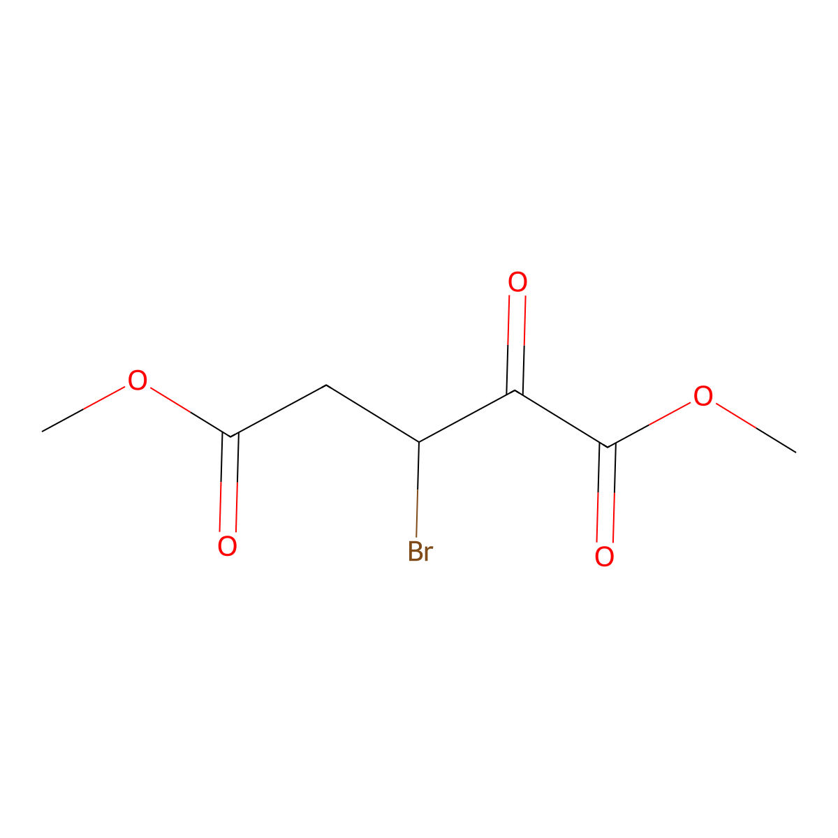 Dimethyl 3-bromo-2-oxopentanedioate molecular structure, CAS 148728-48-7