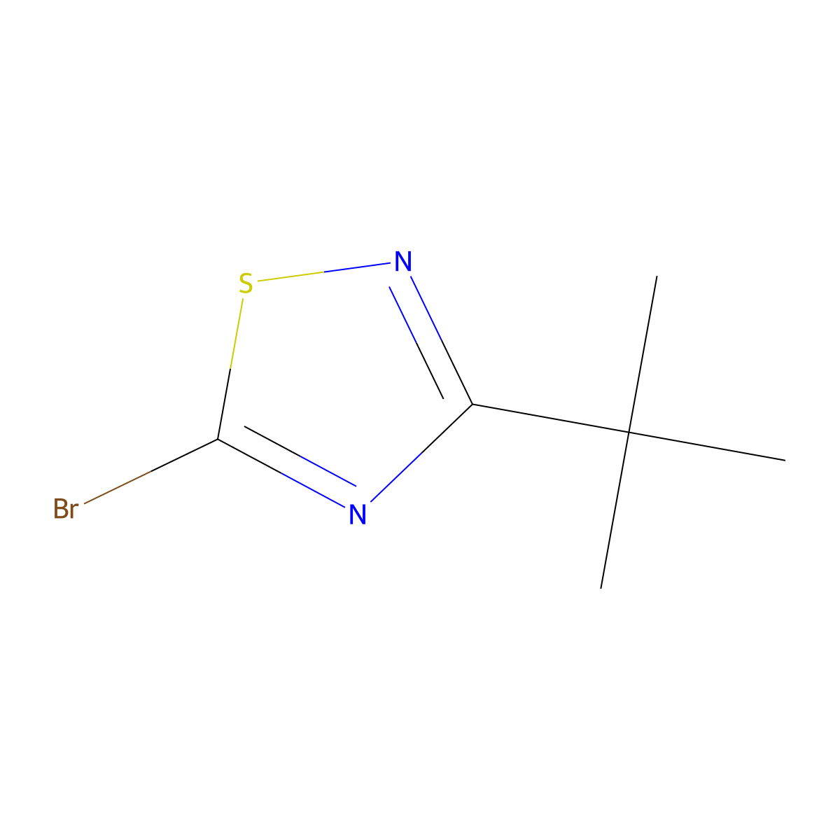 5-Bromo-3-tert-butyl-1,2,4-thiadiazole molecular structure, CAS 1487284-19-4