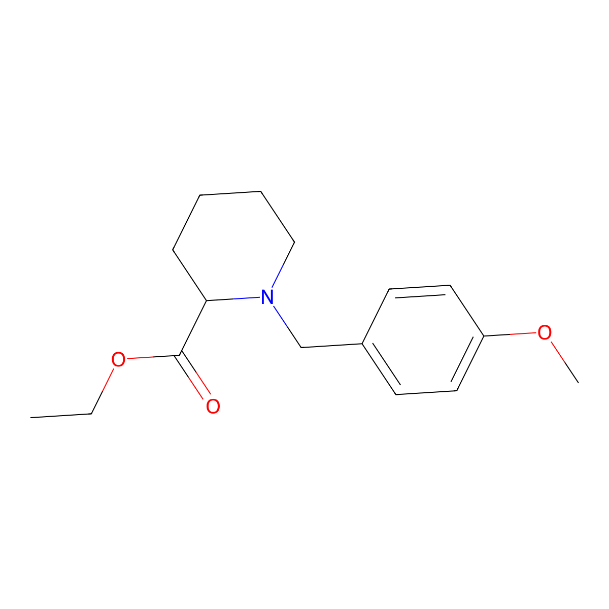 ethyl N-(4-methoxyphenylmethyl)-pipecolinate molecular structure, CAS 148729-20-8