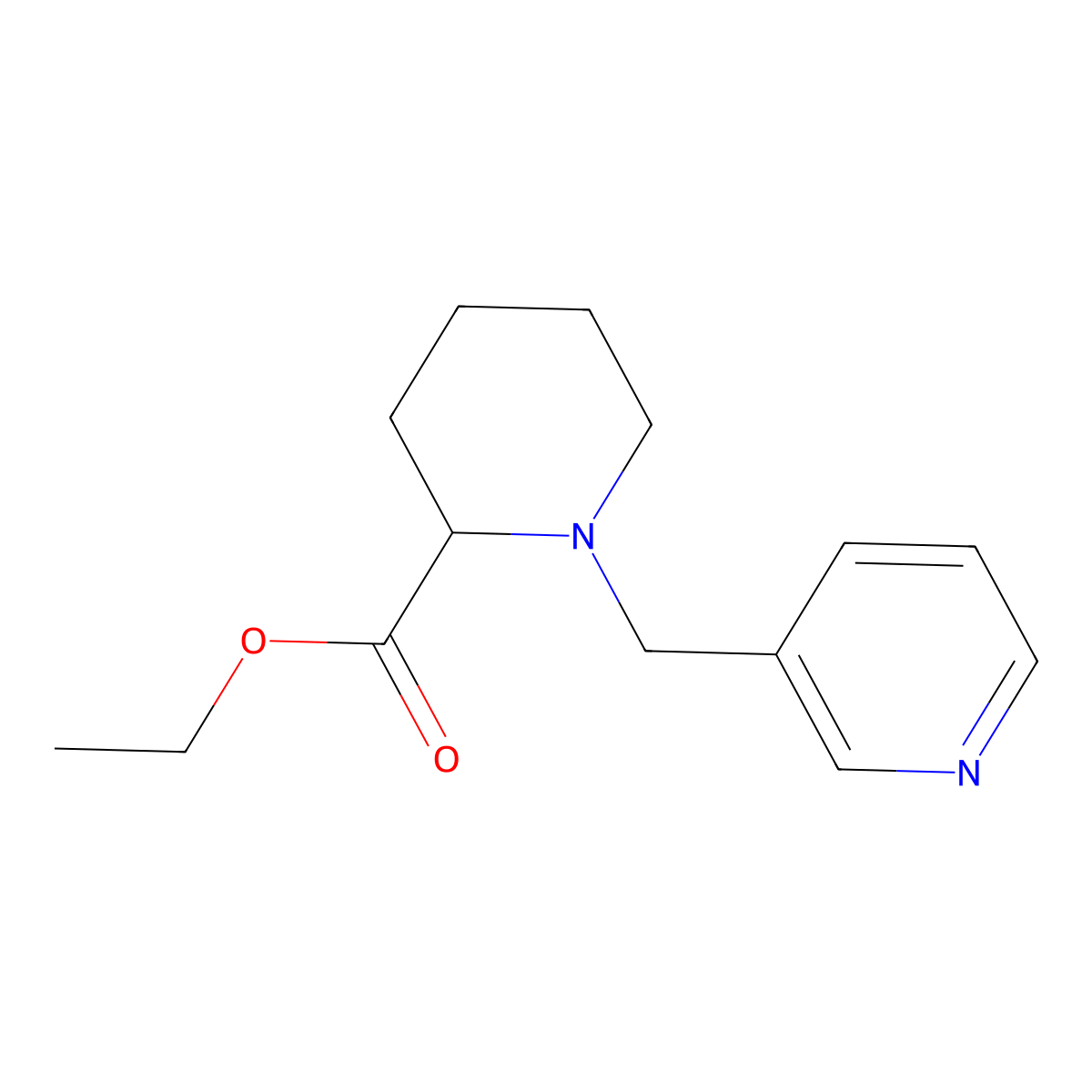 Ethyl1-(pyridin-3-ylmethyl)piperidine-2-carboxylate molecular structure, CAS 148729-24-2