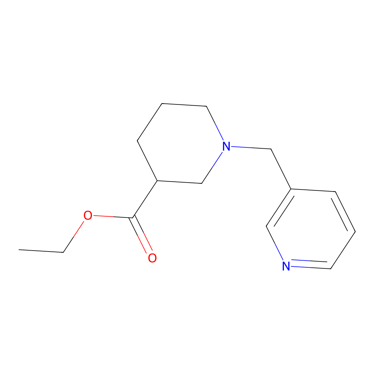 Ethyl1-(pyridin-3-ylmethyl)piperidine-3-carboxylate molecular structure, CAS 148729-29-7