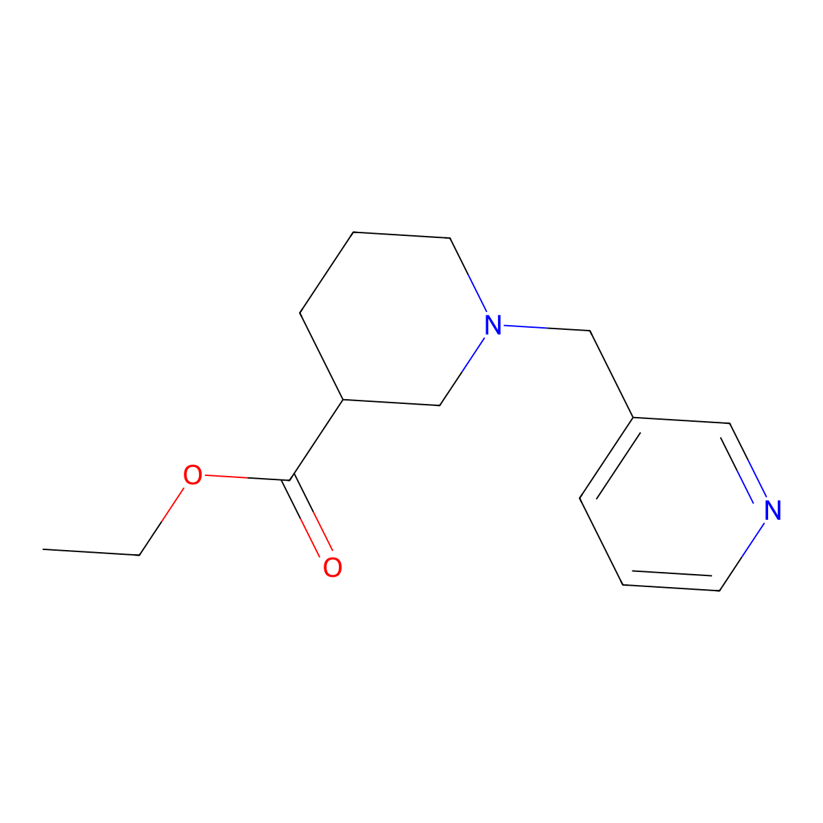 Ethyl1-(pyridin-3-ylmethyl)piperidine-3-carboxylate molecular structure, CAS 148729-29-7