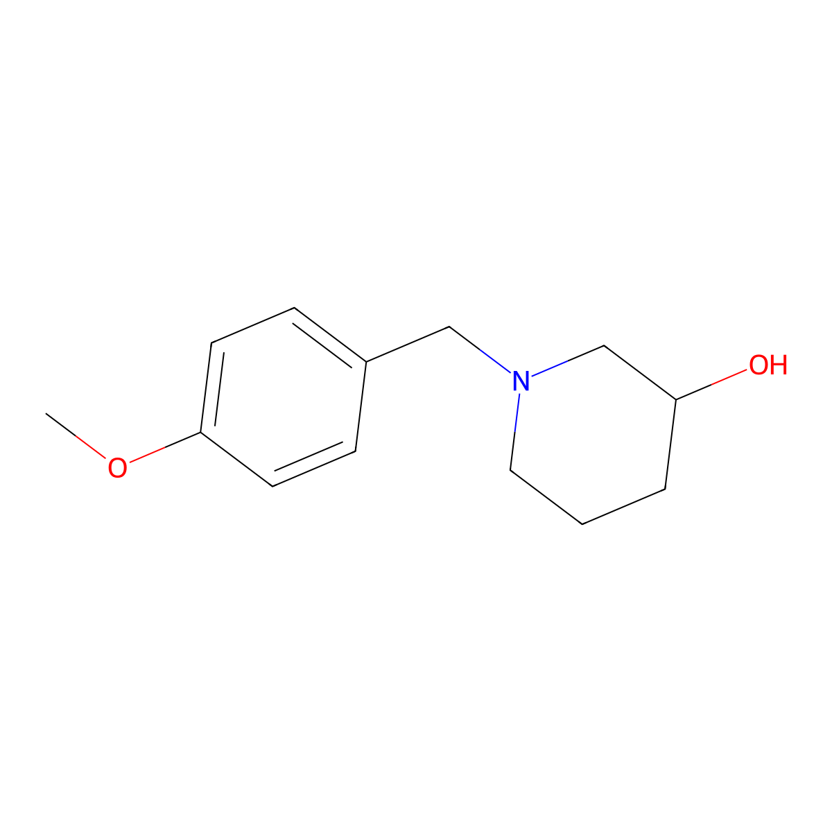 1-(4-Methoxybenzyl)piperidin-3-ol molecular structure, CAS 148729-36-6
