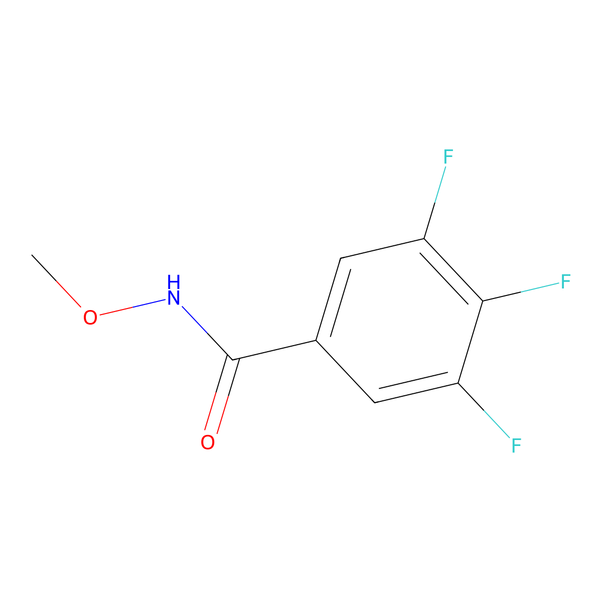 3,4,5-trifluoro-N-methoxybenzamide molecular structure, CAS 1487302-88-4