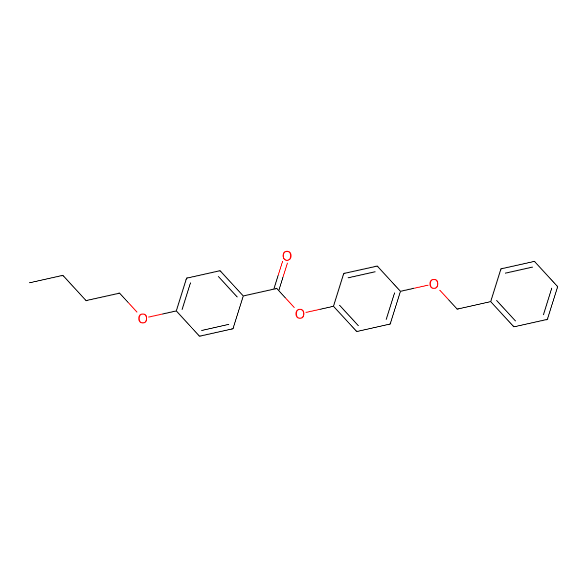 4-(Benzyloxy)phenyl 4-butoxybenzoate molecular structure, CAS 148731-03-7