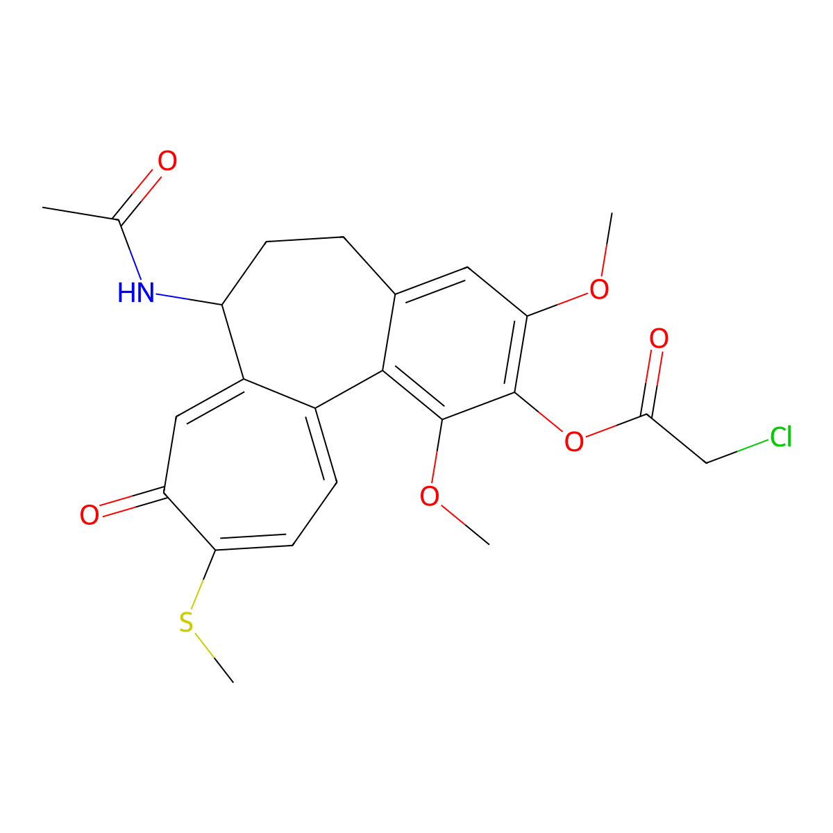 2-Chloroacetyl-2-demethylthiocolchicine molecular structure, CAS 148731-67-3