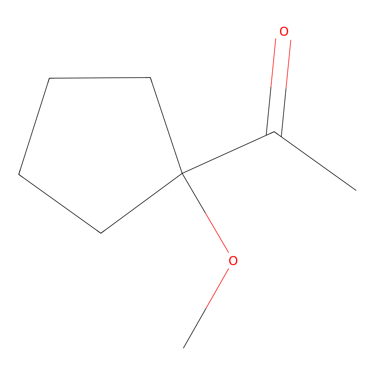 1-(1-Methoxycyclopentyl)ethan-1-one molecular structure, CAS 148732-22-3