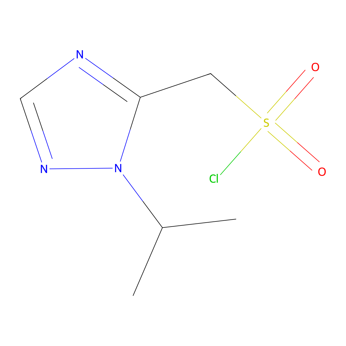 [1-(propan-2-yl)-1H-1,2,4-triazol-5-yl]methanesulfonyl chloride molecular structure, CAS 1487327-17-2
