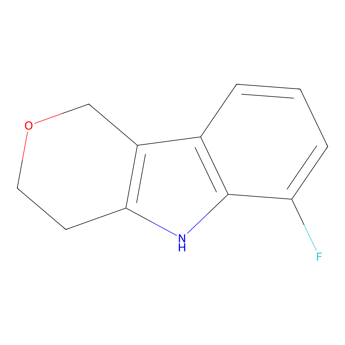 6-Fluoro-1H,3H,4H,5H-pyrano[4,3-B]indole molecular structure, CAS 1487340-22-6