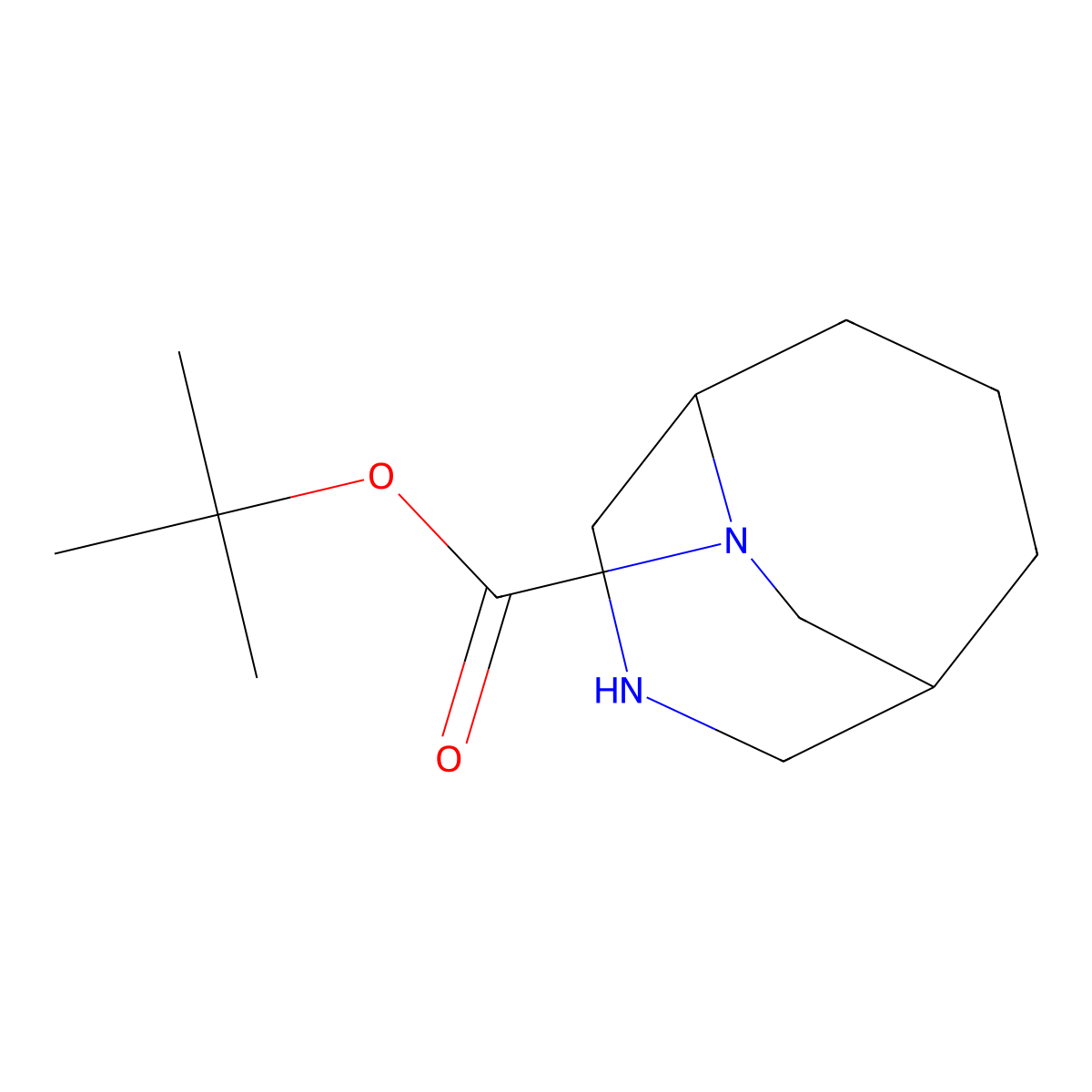 tert-Butyl (1S,5R)-3,9-diazabicyclo[3.3.2]decane-9-carboxylate molecular structure, CAS 1487351-49-4