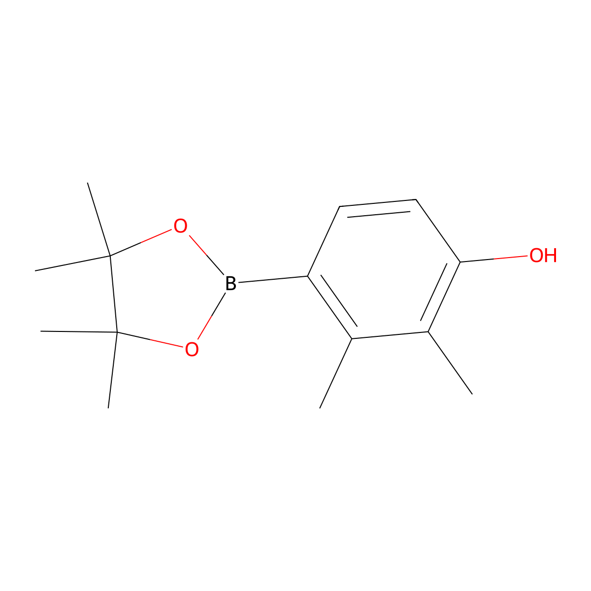 2,3-Dimethyl-4-(4,4,5,5-tetramethyl-1,3,2-dioxaborolan-2-yl)phenol molecular structure, CAS 1487353-47-8