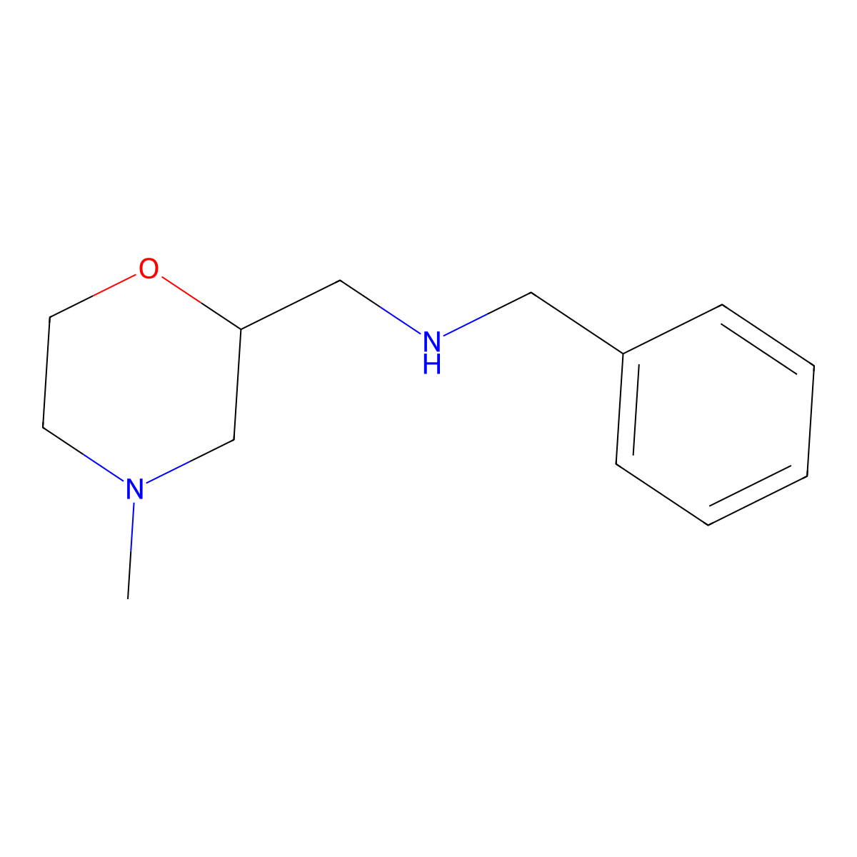 Benzyl[(4-methylmorpholin-2-yl)methyl]amine molecular structure, CAS 1487369-65-2