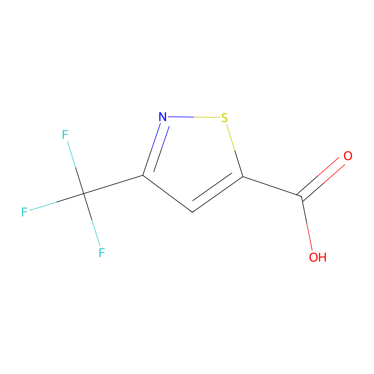 3-(Trifluoromethyl)-1,2-thiazole-5-carboxylic acid molecular structure, CAS 1487375-88-1