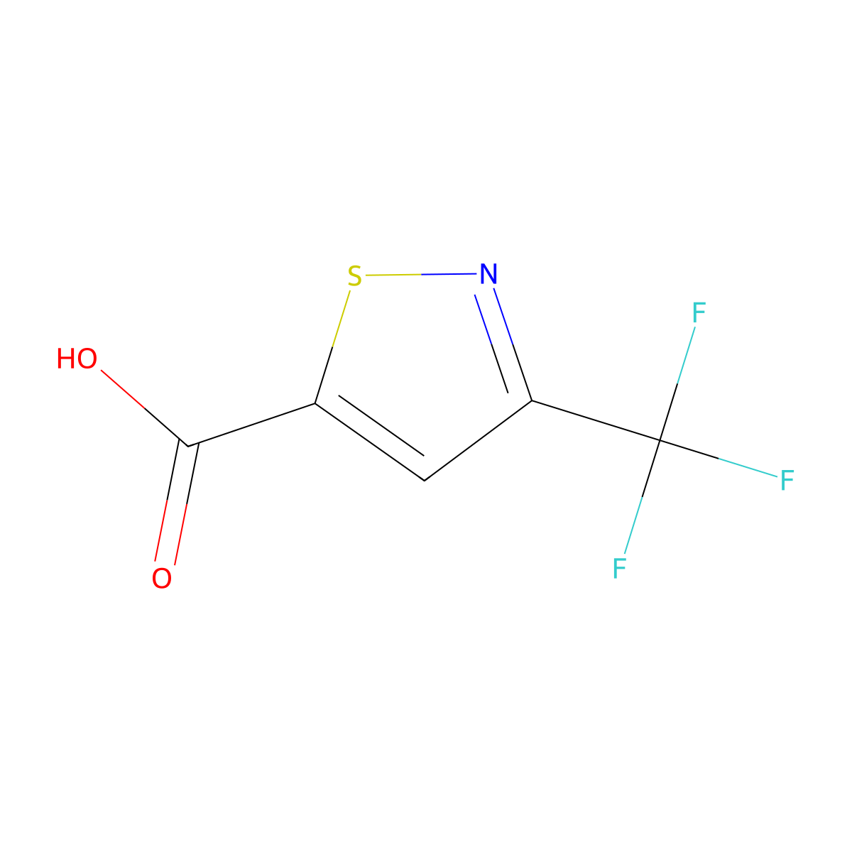 3-(Trifluoromethyl)-1,2-thiazole-5-carboxylic acid molecular structure, CAS 1487375-88-1