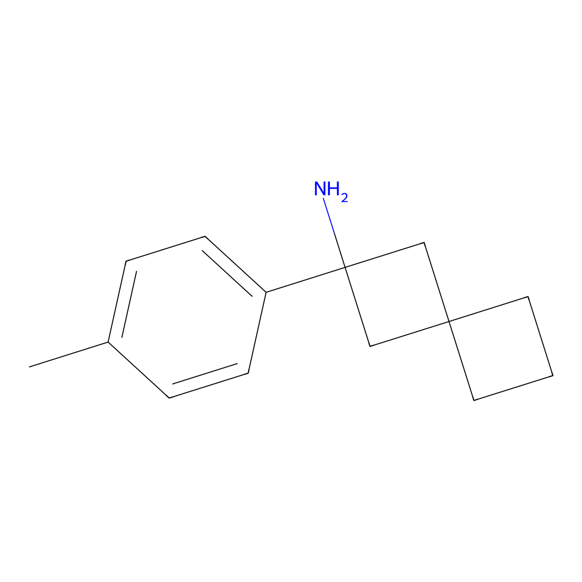2-(p-Tolyl)spiro[3.3]heptan-2-amine molecular structure, CAS 1487382-32-0