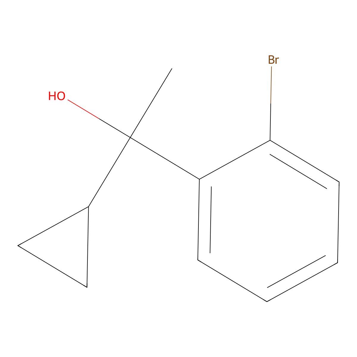 2-Bromo-alpha-cyclopropyl-alpha-methylbenZenemethanol molecular structure, CAS 1487386-95-7