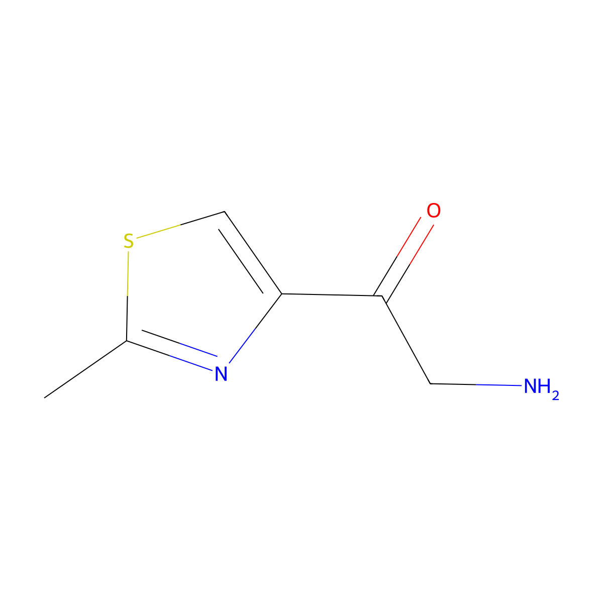 2-Amino-1-(2-methyl-1,3-thiazol-4-yl)ethan-1-one molecular structure, CAS 1487402-85-6