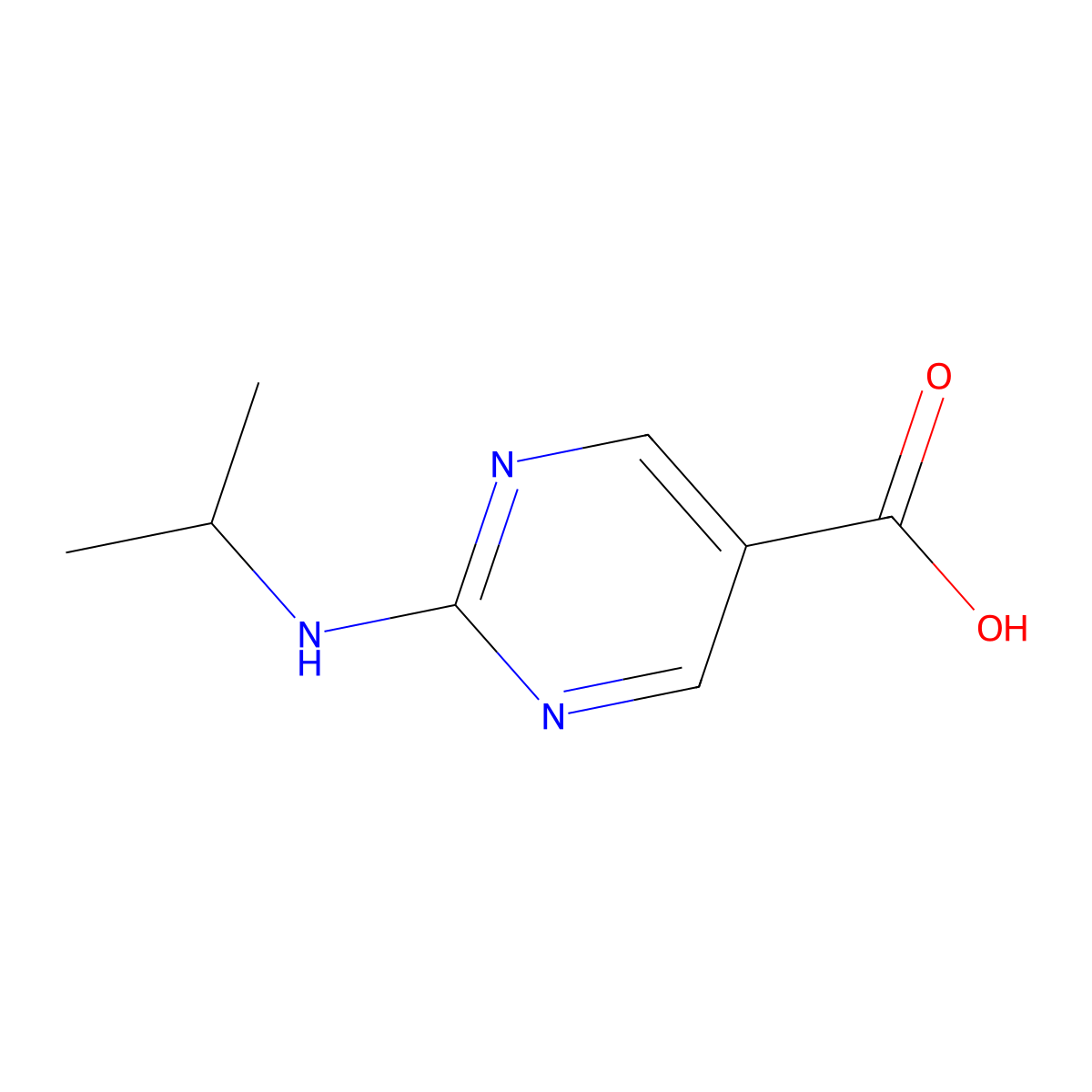 2-(Isopropylamino)pyrimidine-5-carboxylic acid molecular structure, CAS 148741-64-4