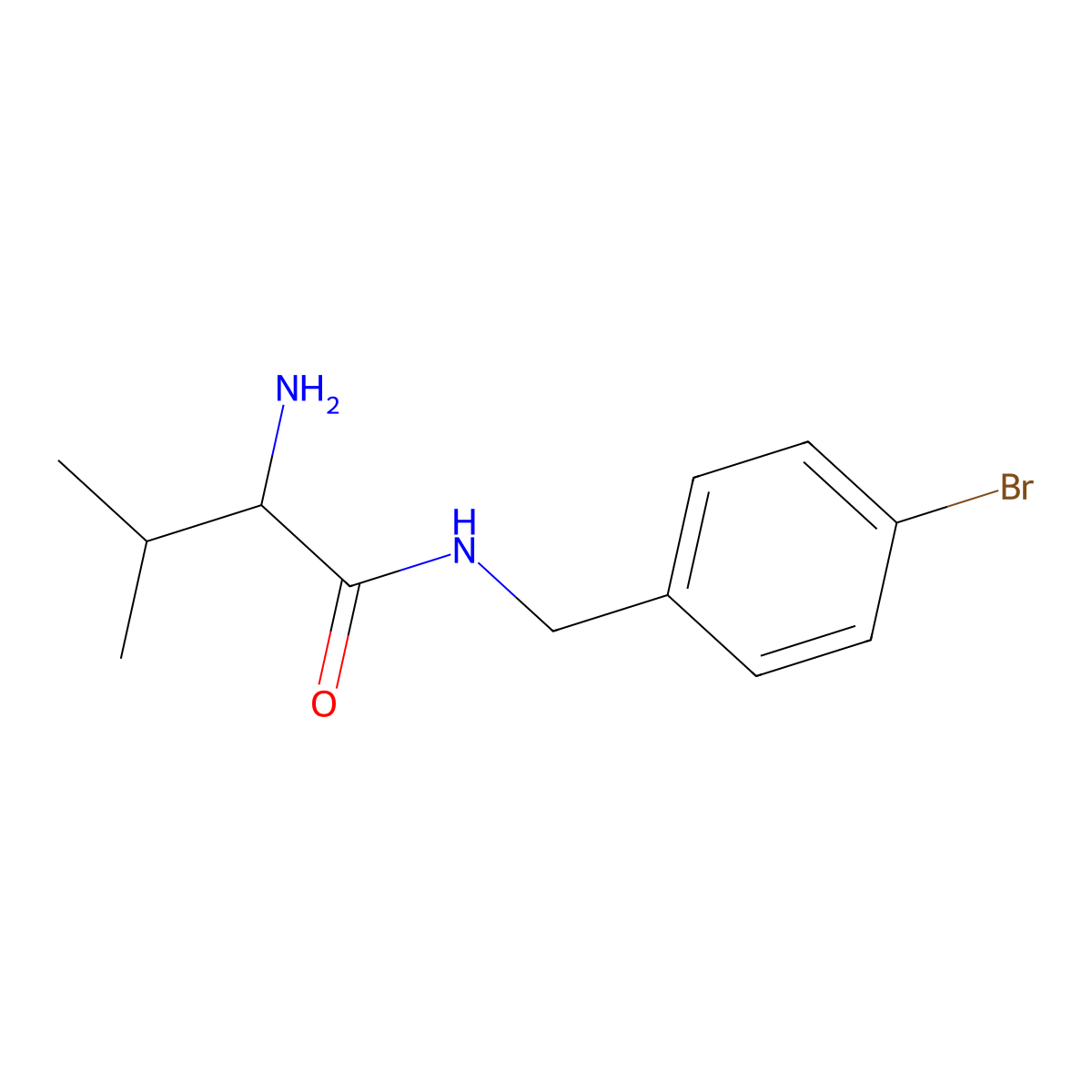 (S)-2-Amino-N-(4-bromo-benzyl)-3-methyl-butyramide molecular structure, CAS 148743-34-4