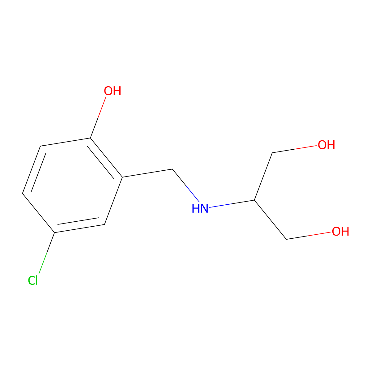 2-{[(5-Chloro-2-hydroxyphenyl)methyl]amino}propane-1,3-diol molecular structure, CAS 1487439-44-0