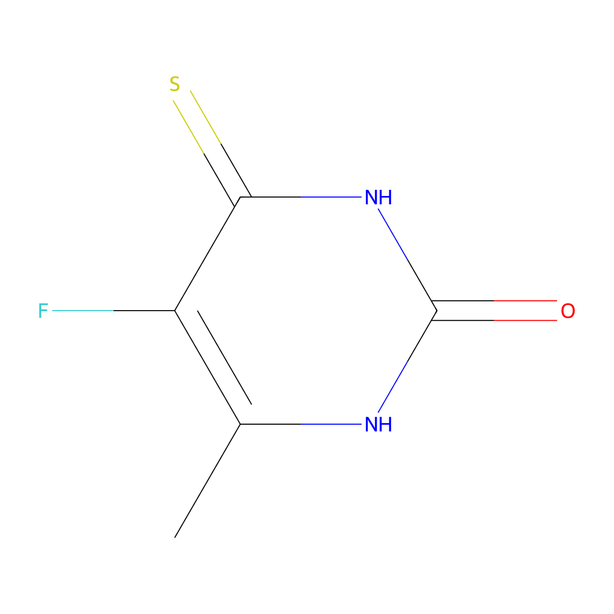 5-fluoro-6-methyl-4-thioxo-3,4-dihydropyrimidin-2(1H)-one molecular structure, CAS 148744-27-8