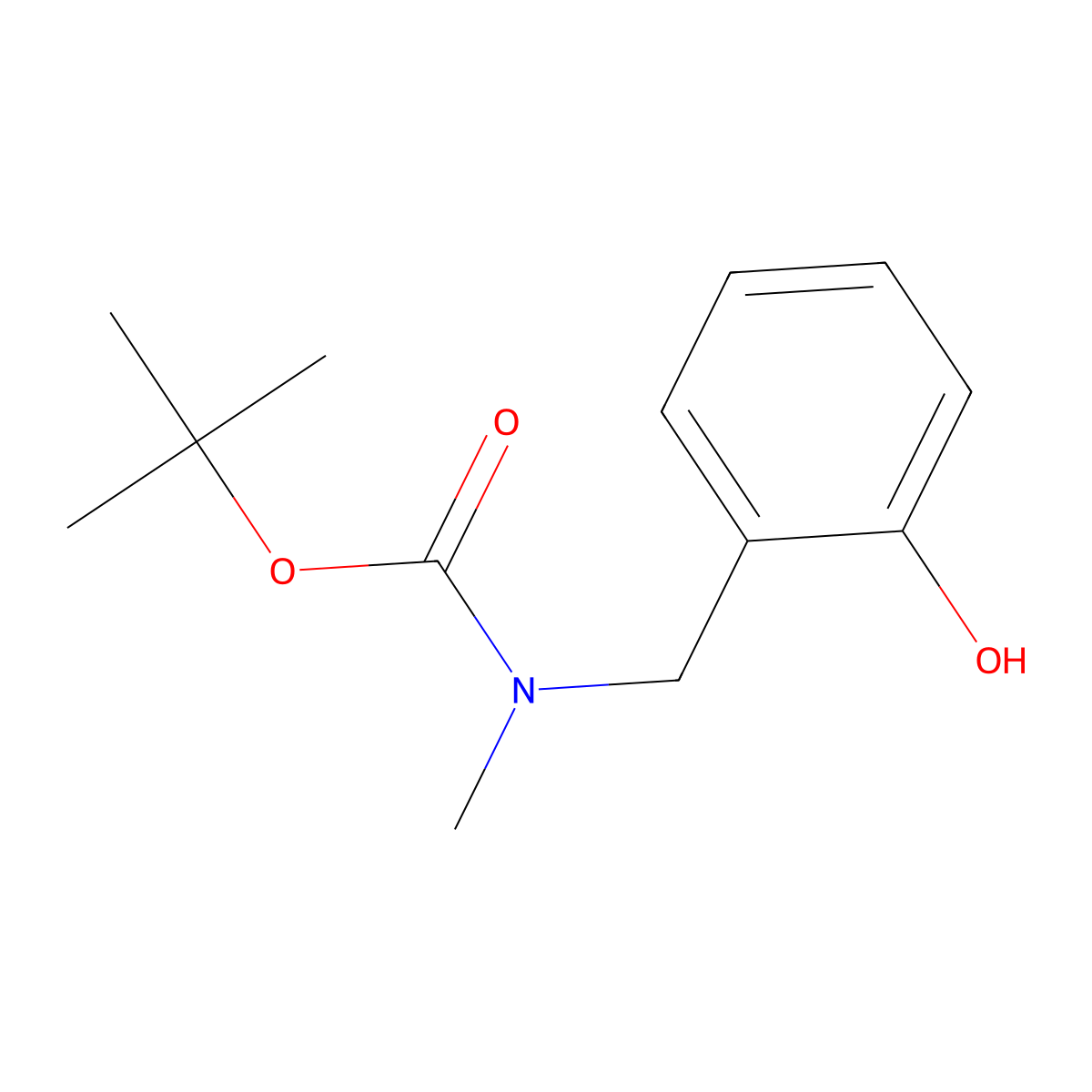 tert-butyl N-((2-hydroxyphenyl)methyl)-N-methylcarbamate molecular structure, CAS 1487444-34-7