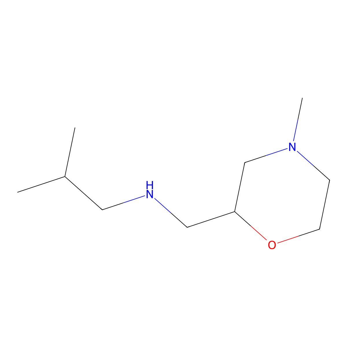 [(4-Methylmorpholin-2-yl)methyl](2-methylpropyl)amine molecular structure, CAS 1487452-48-1