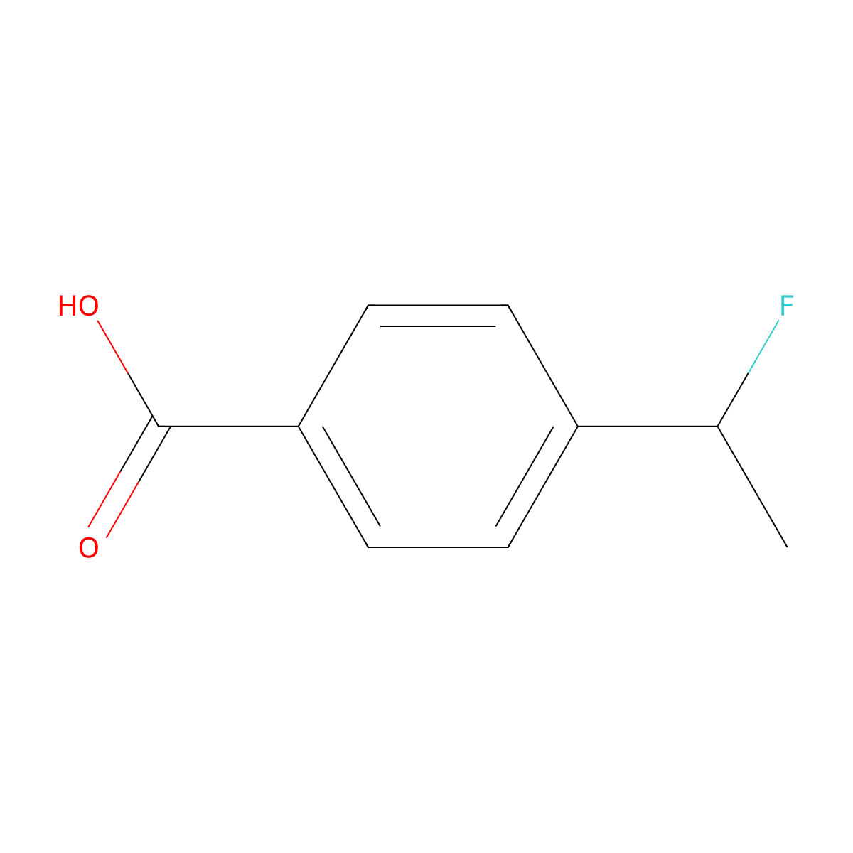 4-(1-Fluoroethyl)benzoic acid molecular structure, CAS 1487496-32-1