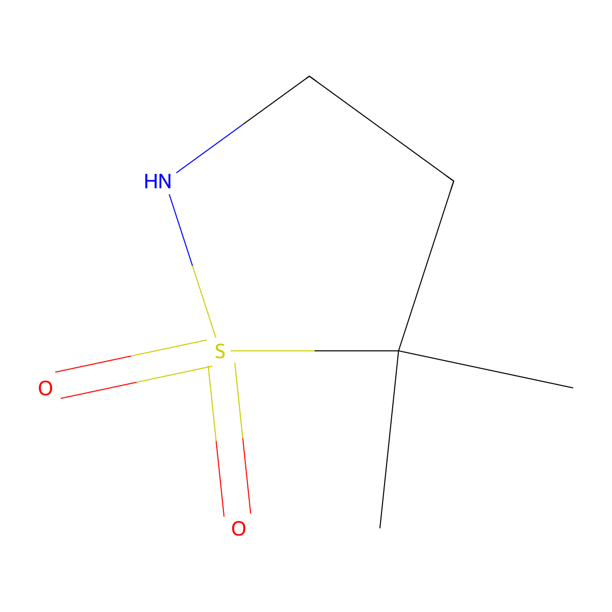 5,5-Dimethyl-1lambda6,2-thiazolidine-1,1-dione molecular structure, CAS 1487500-98-0