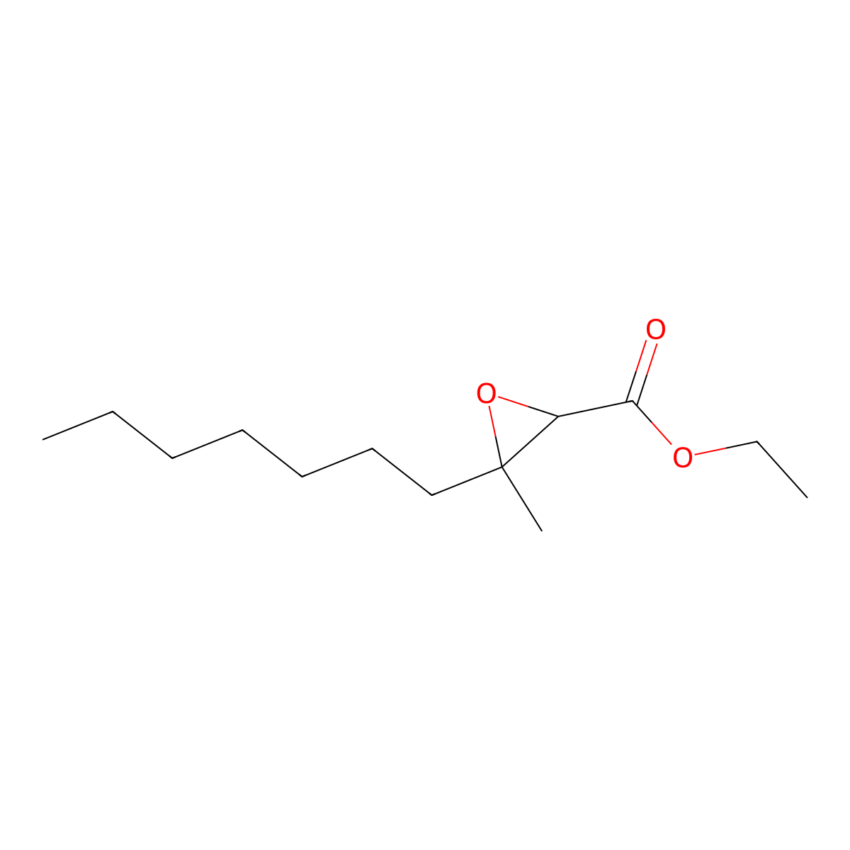 Ethyl 3-heptyl-3-methyloxirane-2-carboxylate molecular structure, CAS 1487540-72-6