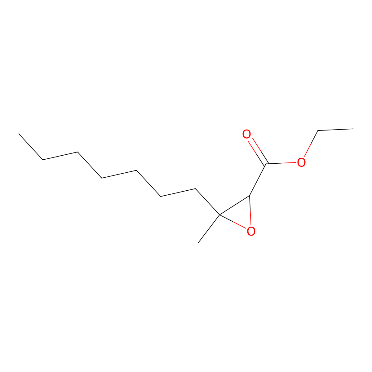 Ethyl 3-heptyl-3-methyloxirane-2-carboxylate molecular structure, CAS 1487540-72-6