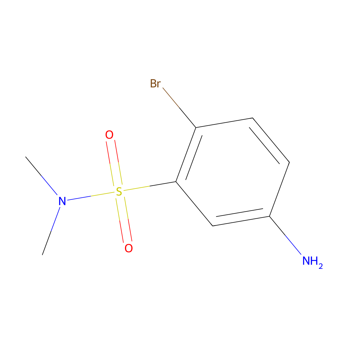 5-amino-2-bromo-N,N-dimethylbenzenesulfonamide molecular structure, CAS 1487580-26-6