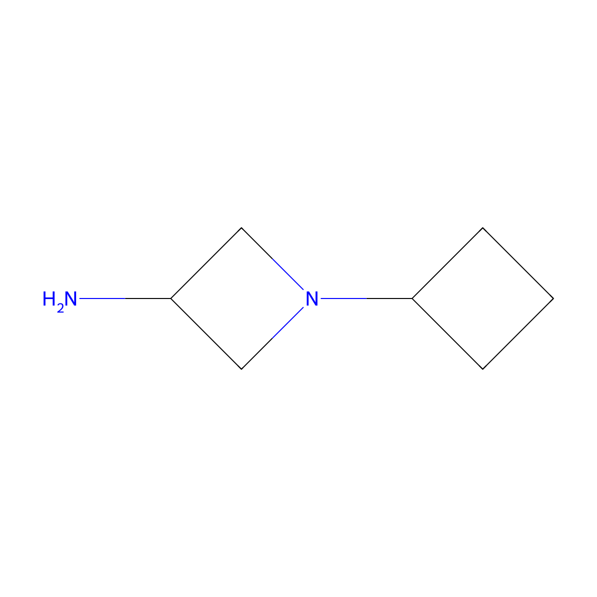 1-Cyclobutylazetidin-3-amine molecular structure, CAS 1487581-57-6