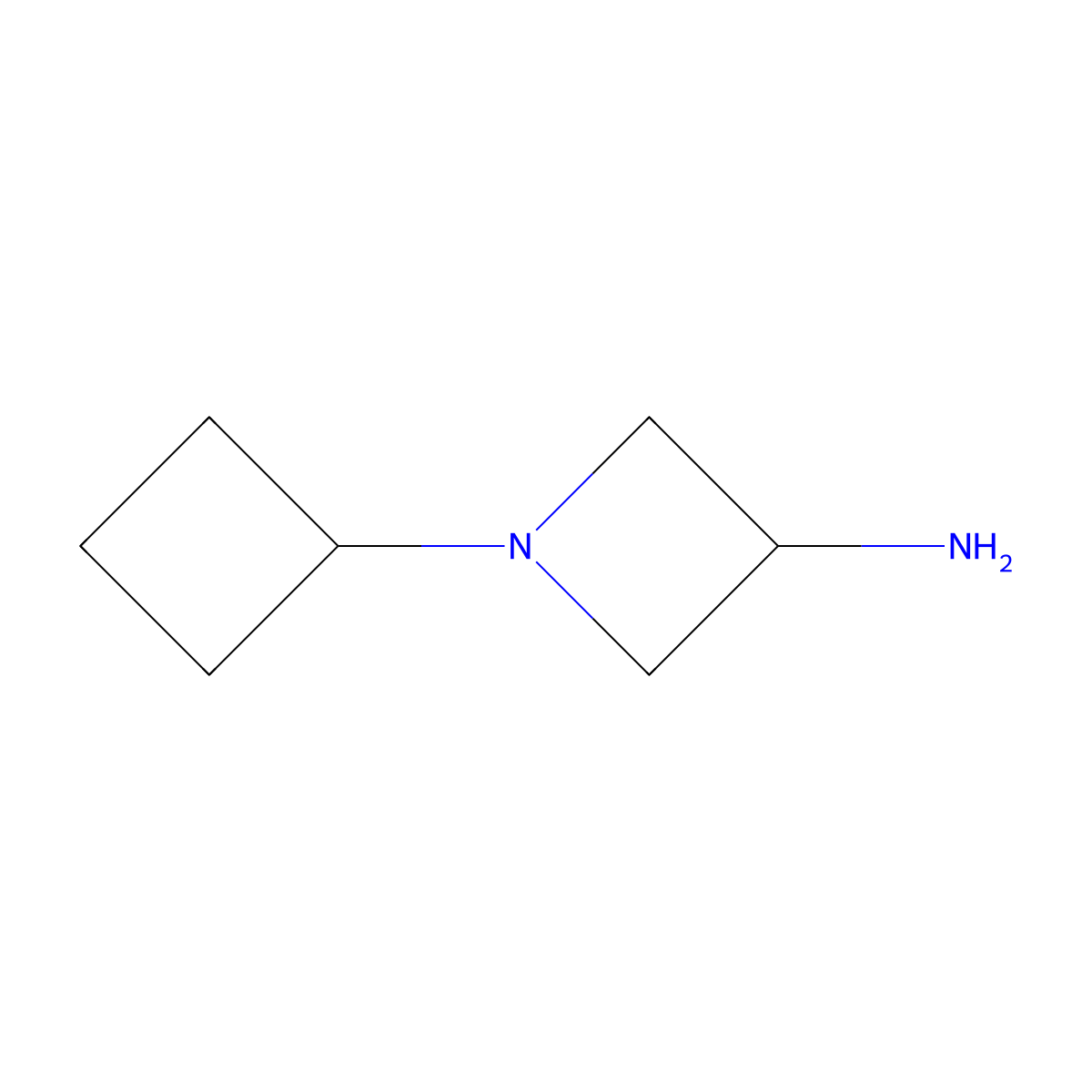 1-Cyclobutylazetidin-3-amine molecular structure, CAS 1487581-57-6
