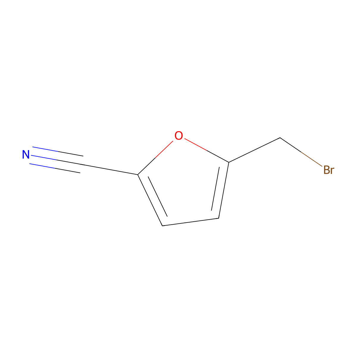 5-(Bromomethyl)furan-2-carbonitrile molecular structure, CAS 148759-25-5