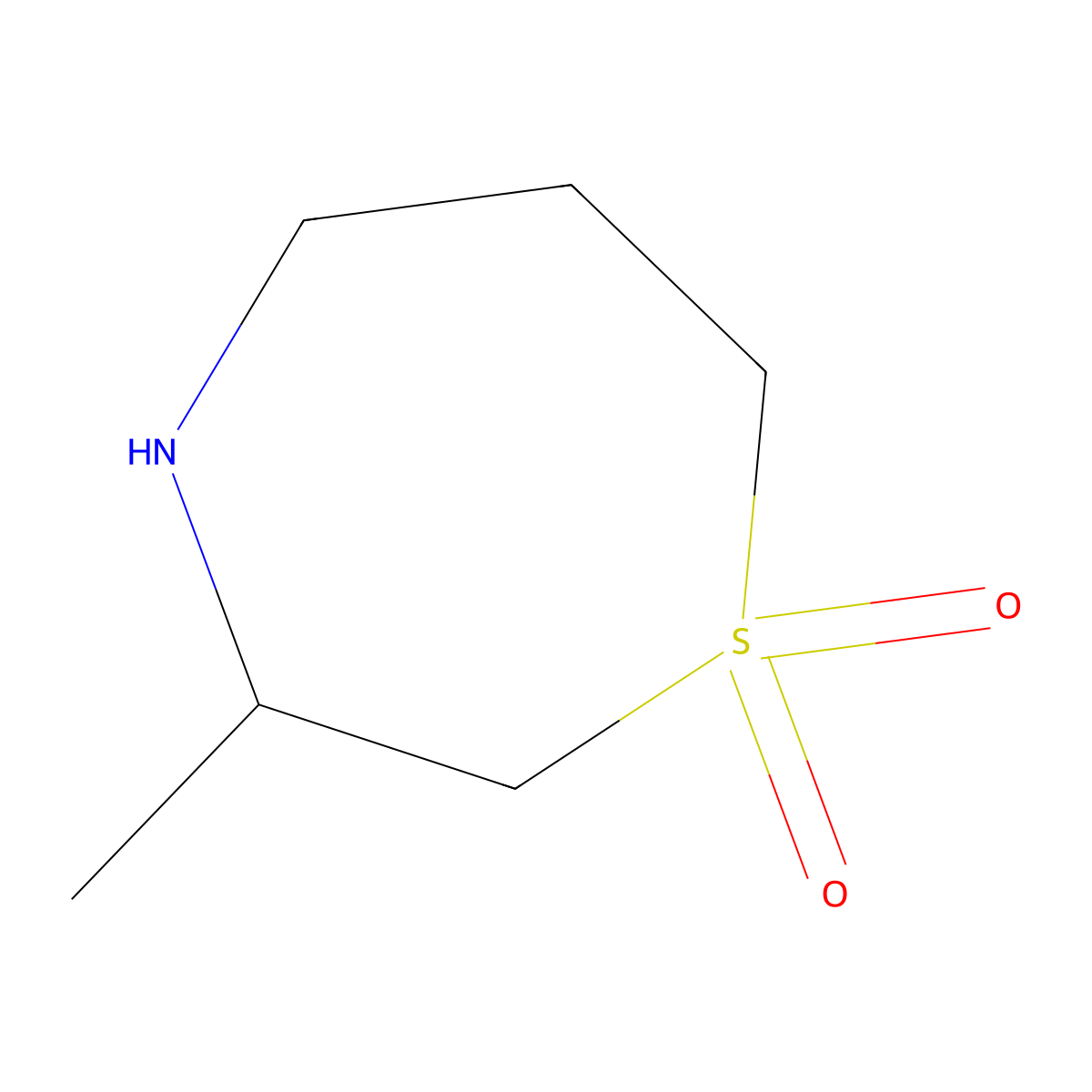 3-Methyl-1lambda6,4-thiazepane-1,1-dione molecular structure, CAS 1487599-47-2
