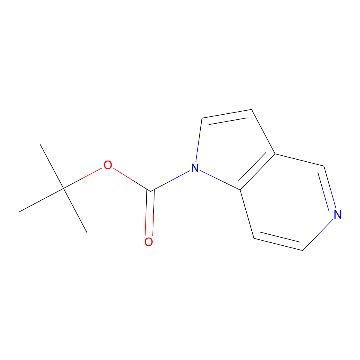 tert-Butyl 1H-pyrrolo(3,2-c)pyridine-1-carboxylate molecular structure, CAS 148760-75-2