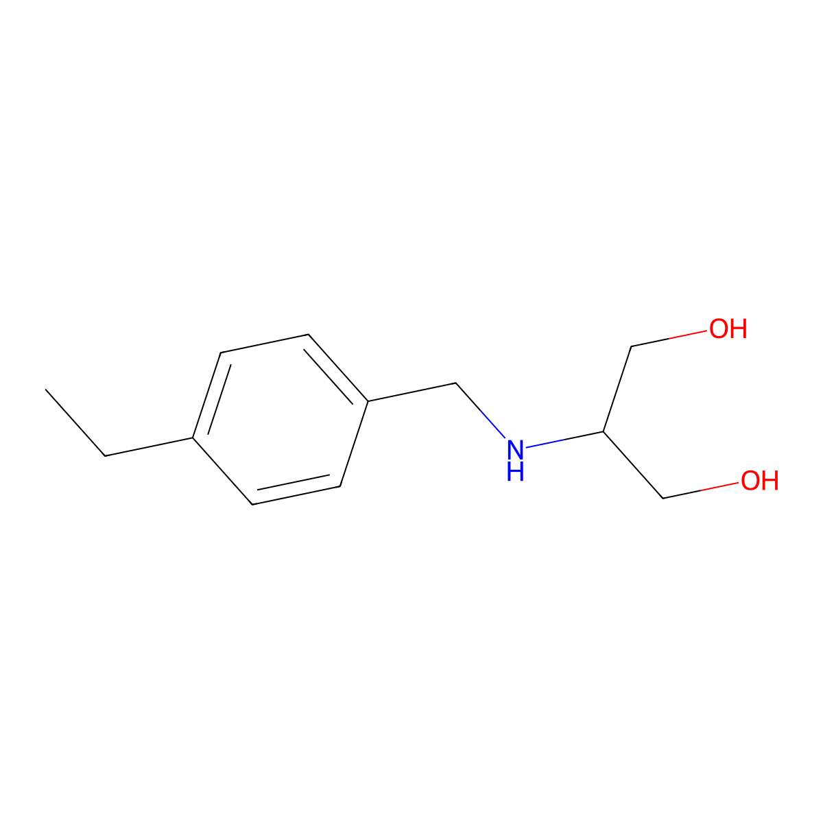 2-{[(4-Ethylphenyl)methyl]amino}propane-1,3-diol molecular structure, CAS 1487601-91-1