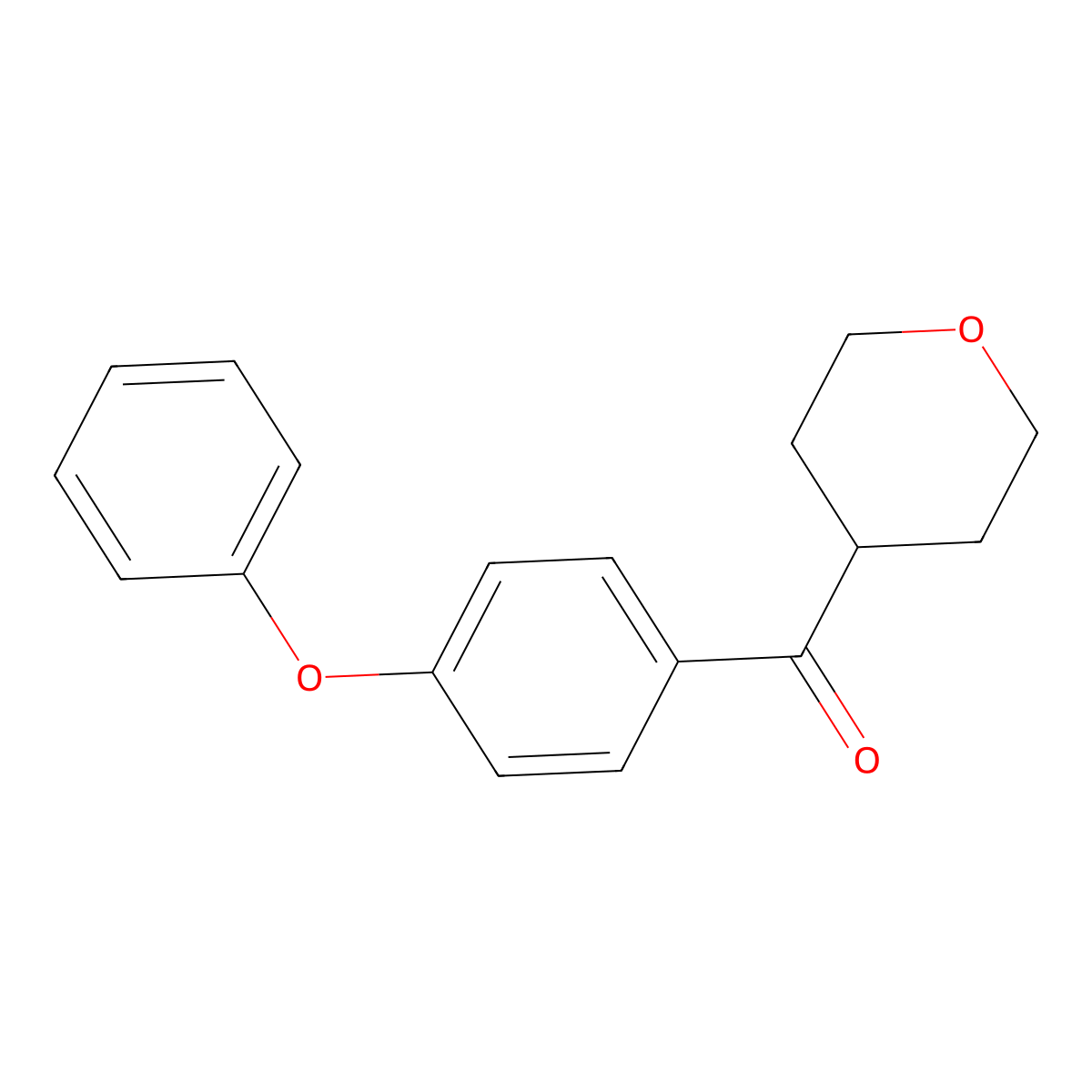 (4-Phenoxyphenyl)(tetrahydro-2H-pyran-4-yl)methanone molecular structure, CAS 1487602-14-1