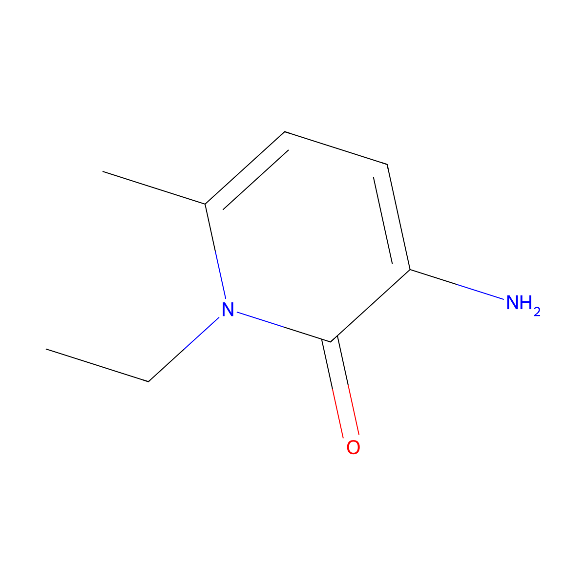 3-Amino-1-ethyl-6-methylpyridin-2(1H)-one molecular structure, CAS 1487602-66-3