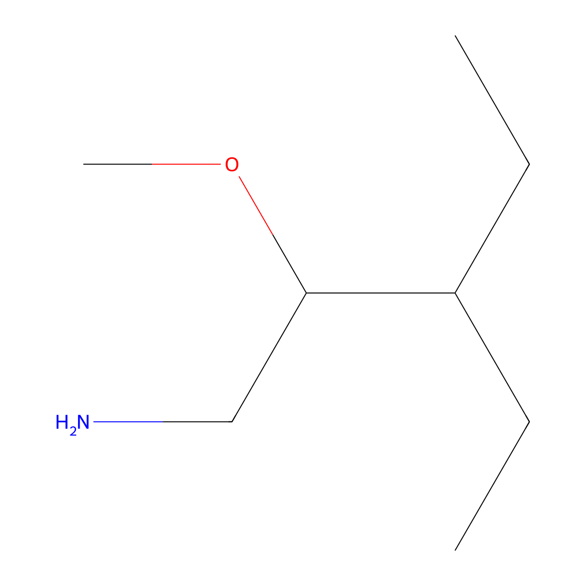 3-Ethyl-2-methoxypentan-1-amine molecular structure, CAS 1487637-02-4