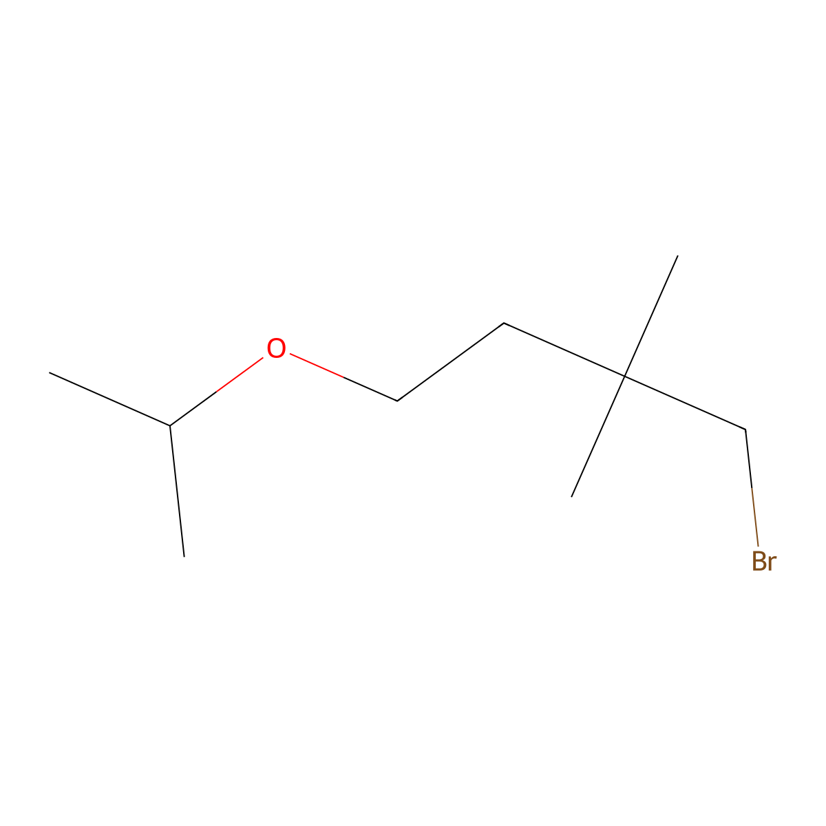 1-Bromo-4-isopropoxy-2,2-dimethylbutane molecular structure, CAS 1487645-61-3