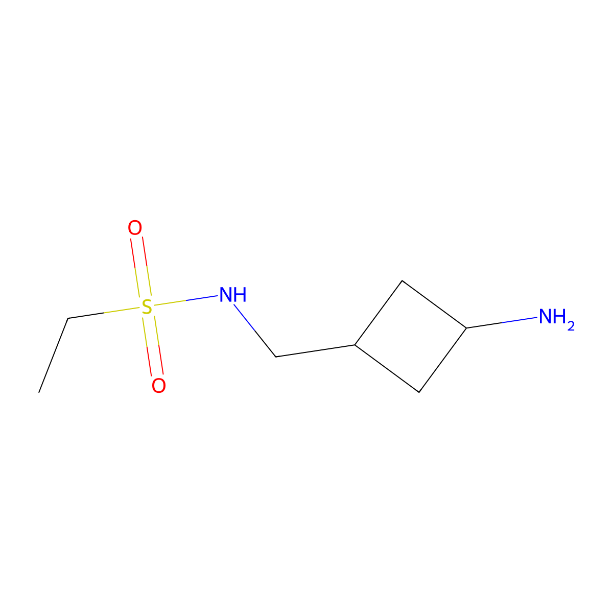 n-((3-Aminocyclobutyl)methyl)ethanesulfonamide molecular structure, CAS 1487654-42-1