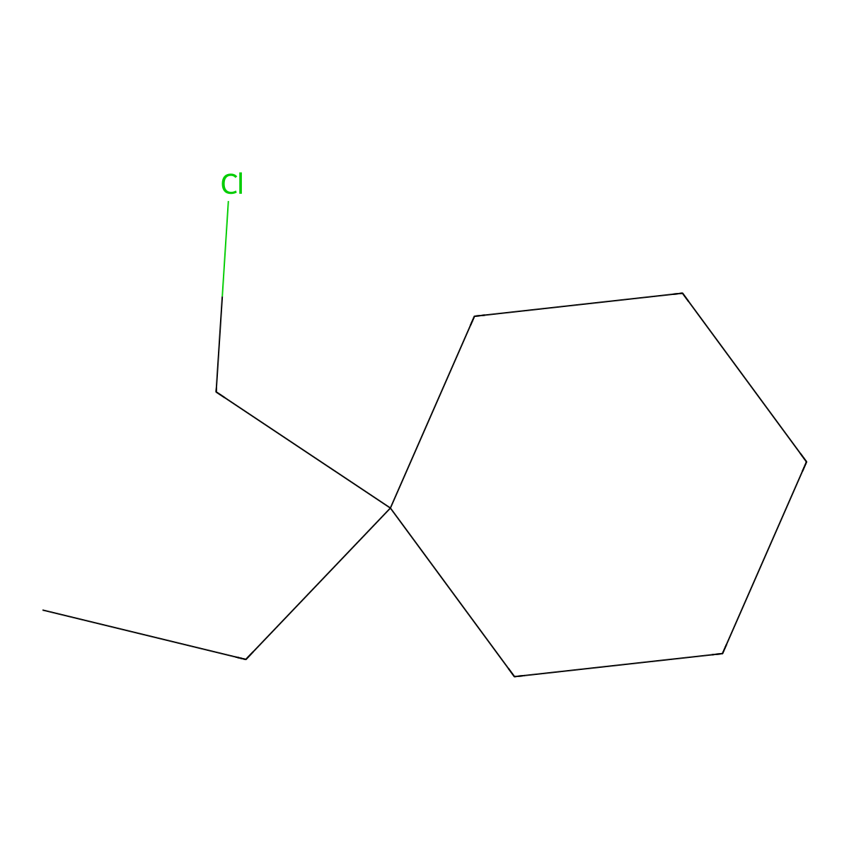 1-(Chloromethyl)-1-ethylcyclohexane molecular structure, CAS 1487656-37-0
