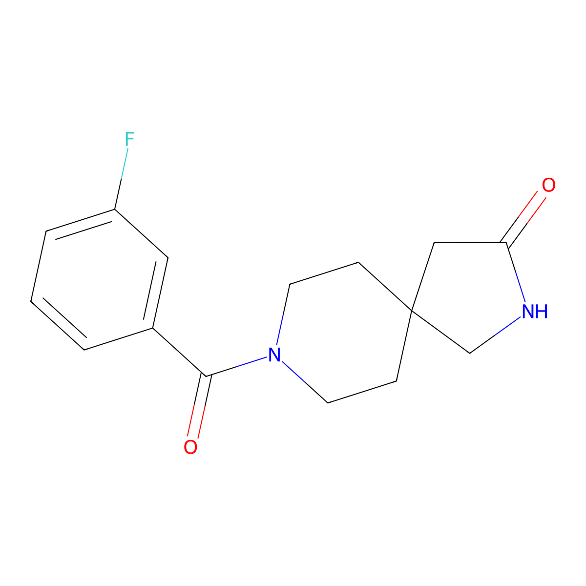 8-(3-Fluorobenzoyl)-2,8-diazaspiro[4.5]decan-3-one molecular structure, CAS 1487659-83-5