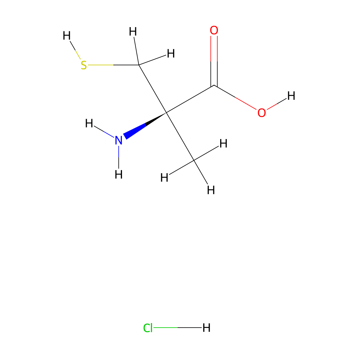 2-Methyl-L-cysteine--hydrogen chloride (1/1) molecular structure, CAS 148766-37-4