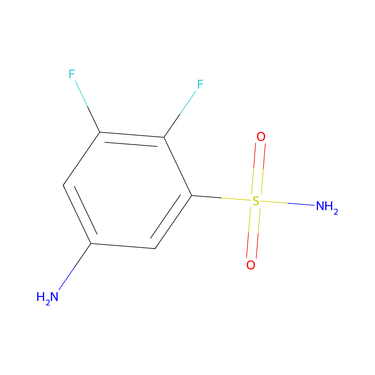 5-Amino-2,3-difluorobenzene-1-sulfonamide molecular structure, CAS 1487670-35-8