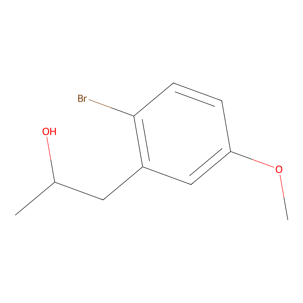 1-(2-Bromo-5-methoxyphenyl)propan-2-ol molecular structure, CAS 1487674-28-1