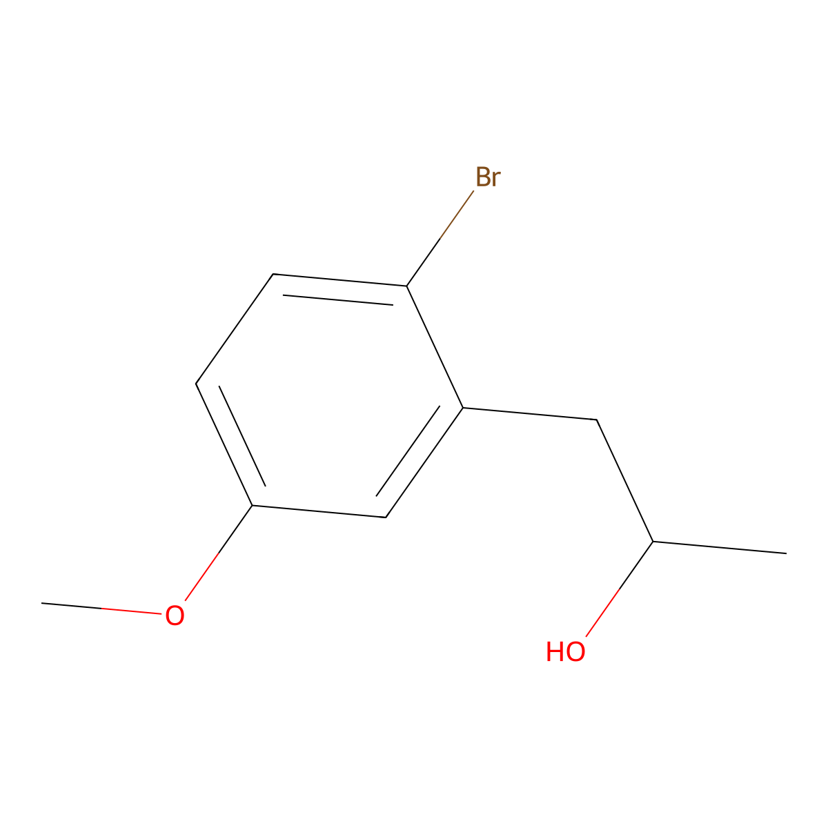 1-(2-Bromo-5-methoxyphenyl)propan-2-ol molecular structure, CAS 1487674-28-1