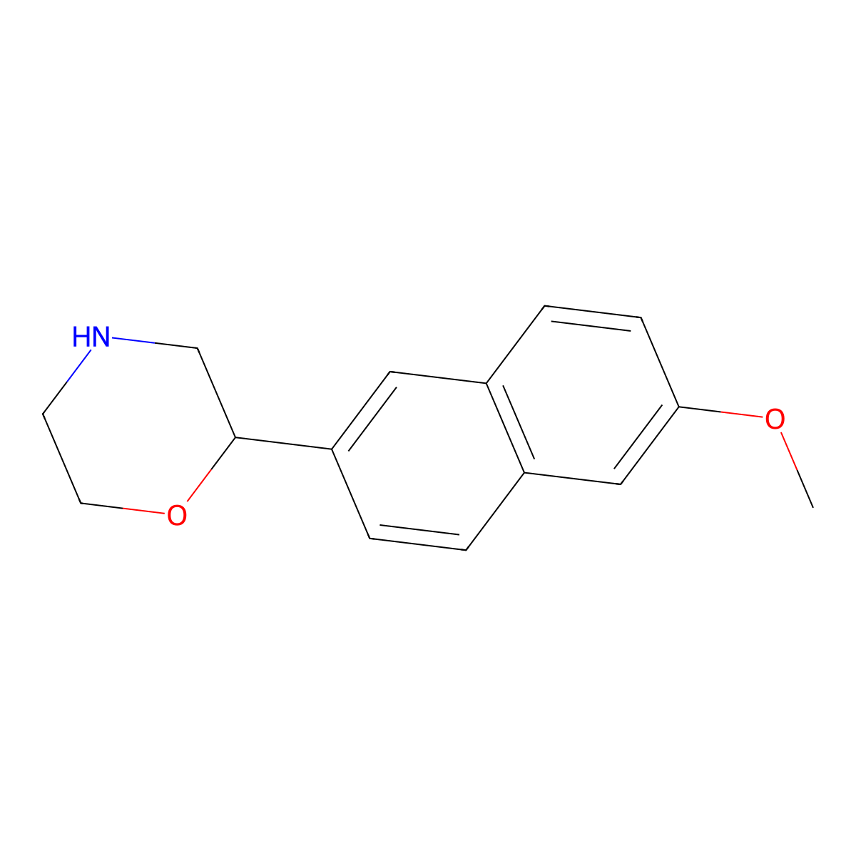 2-(6-Methoxynaphthalen-2-yl)morpholine molecular structure, CAS 1487692-96-5